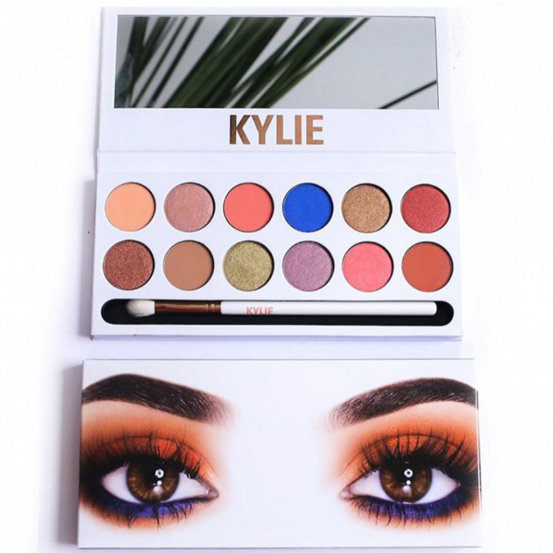 Тени Kylie 12 цветов + кисточка | Набор теней для век Кайли - фото 10 - id-p1711876616