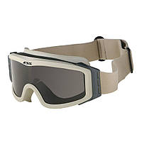 Баллистические очки-маска ESS Profile NVG с линзами: Прозрачная / Smoke Gray. Цвет оправы: Terrain Tan.