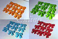 Сахарные фигурки украшения для торта и кондитерских изделий набор Бантики Одноцветные Красные Голубые Зеленые