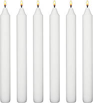 Свічка біла господарська столова парафінова довготривалого горіння розмір 165х18 мм упаковка 20 шт. Виробництво Туреччина, фото 4