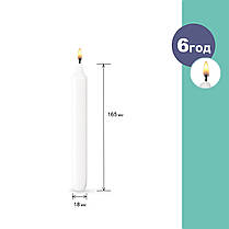 Свічка біла господарська столова парафінова довготривалого горіння розмір 165х18 мм упаковка 20 шт. Виробництво Туреччина, фото 5