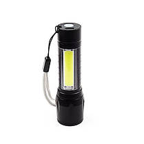 Ліхтар ручний X-Balog BL-511 XPE+COB, універсальний із зарядкою USB, з фокусуванням, бічне світло, фото 2