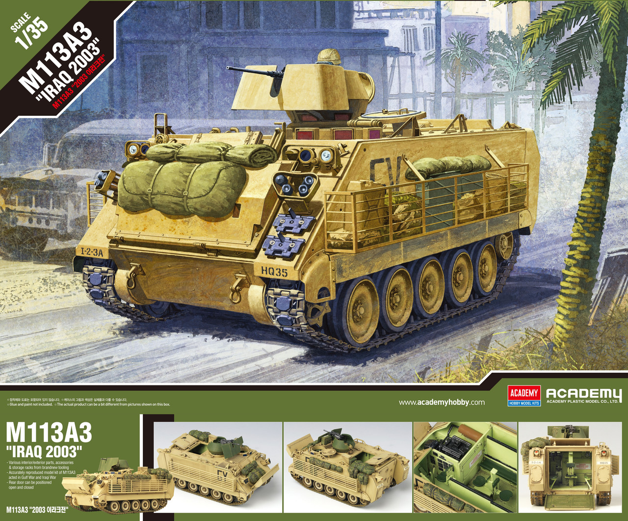 M113A3 Iraq 2003. Збірна модель у масштабі 1/35. ACADEMY 13211
