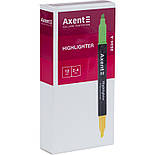 Маркер Highlighter Dual 2534-A, 2-4 мм клиноп. зелений+жовт., фото 2