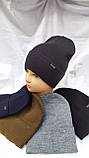 Шапка підліткова в'язана, одношарова., фото 2