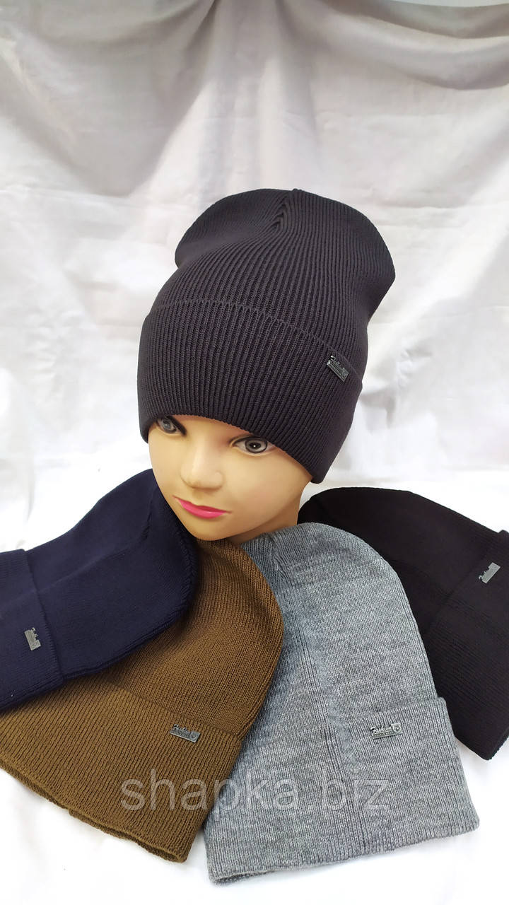 Шапка підліткова в'язана, одношарова., фото 1