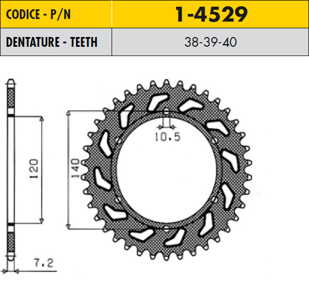 Привідна зірка задня Sunstar 1-4529-40