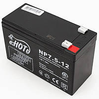 Аккумуляторная батарея к ИБП Enot 12В 7.5 Ач аккумулятор для бесперебойника Б0217-3