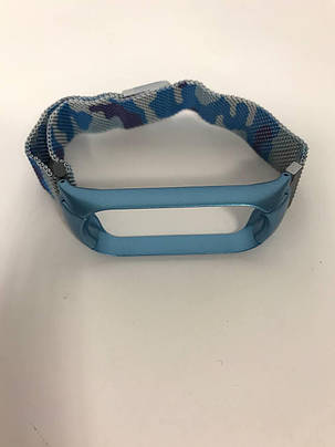 Браслет "Міланська петля" Mi Band 5/6 Blue Камуфляж, фото 2