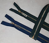 Блискавка металева №3 довжина 70см роз'ємна світла бірюза, фото 3