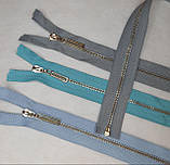 Блискавка металева №3 довжина 70см роз'ємна світла бірюза, фото 4