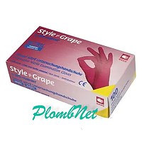 Перчатки нитриловые/Рукавички M ROSE SAPHIRE-Strawberry (світло-рожеві) нитрил уп.50пар MEDIOK - Ampri