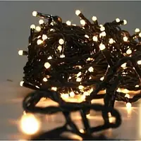 Гирлянда нить STRING LED200, теплый белый, 10м, черный провод