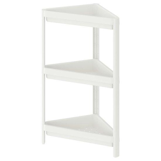 Кутовий стелаж IKEA VESKEN білий 33x33x71 см 704.710.92