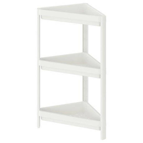 Кутовий стелаж IKEA VESKEN білий 33x33x71 см 704.710.92, фото 1