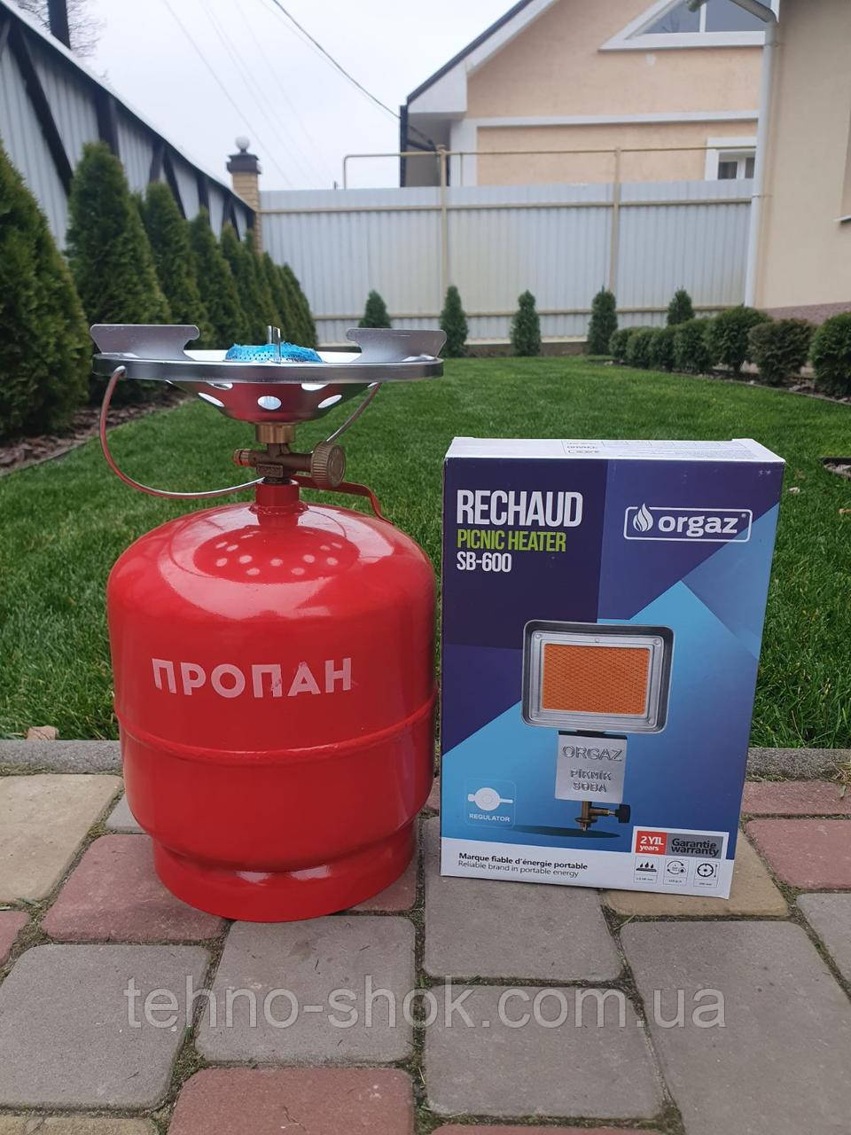 Комплект газовий кемпінговий балон Intertool 5 л пальник нагрівач ORGAZ SOBA SB-601
