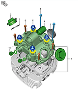 Комплект сальников ГБЦ Pulsar 150 36DS1001