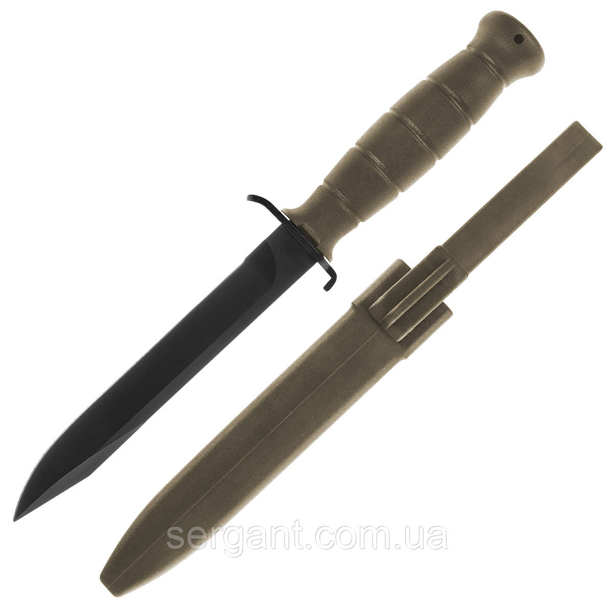 Тактичний армійський штурмовий ніж MFH AT Field Knife (Німеччина) колір Dark Olive (темно оливковий)