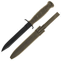 Тактичний армійський штурмовий ніж MFH AT Field Knife (Німеччина) колір Dark Olive (темно оливковий)