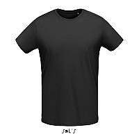 Мужская облегающая футболка из джерси с круглым вырезом SOL'S MARTIN MEN (цвет черный насыщенный)