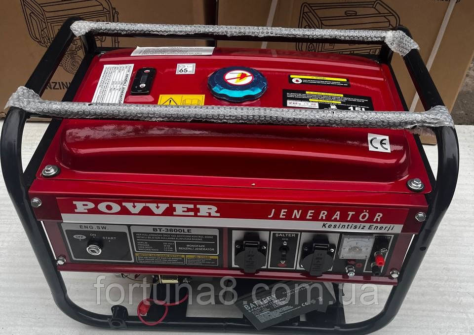 Бензиновий генератор POWER jenerator BT 3800 LE 3,5 кВт