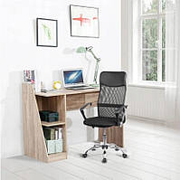 Кресло офисное Bonro Manager 2 черное на колесах поворотное для дома офиса для работы