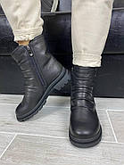 Зимові черевики MeegoComfort 9696-70M-black натуральне хутро 36, фото 3