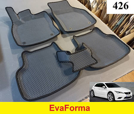 3D килимки EvaForma на Seat Leon 3 '12-20, килимки ЕВА, фото 2