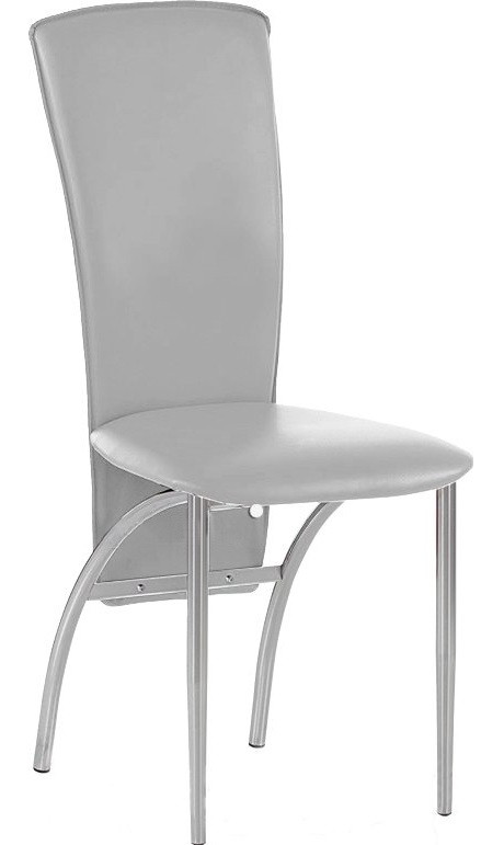 Обідній кухонний стілець Амелі Amely chrome V-28 сірий штучна шкіра (замовлення кратно 2шт)