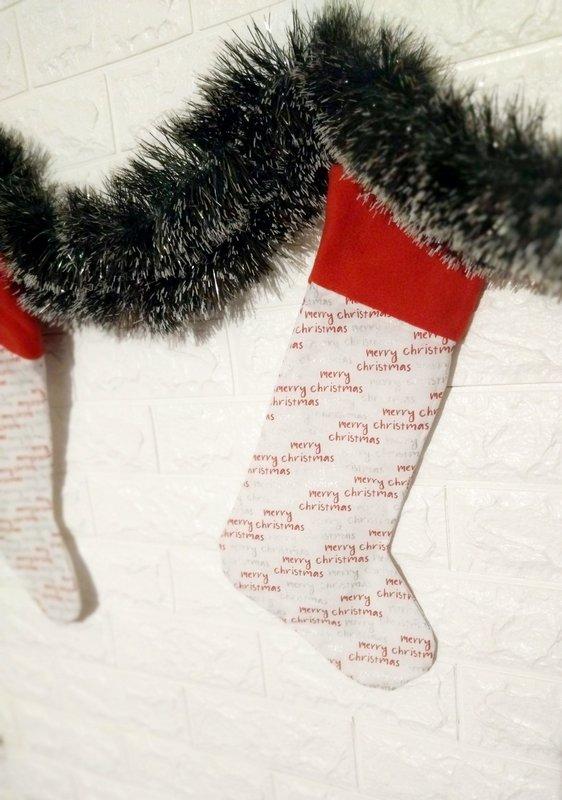 Новорічний чобіток для подарунків 38*22 см, фото 1