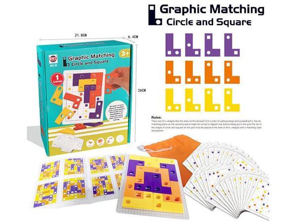Дитяча розвиваюча настільна гра-головоломка "Graphic Matching" 1 рівень GT291089