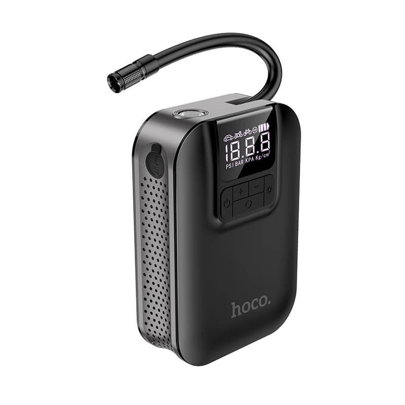 У продажі: Портативний компресор HOCO Breeze portable smart air pump S53 2500 мА·год, LED black VseOK