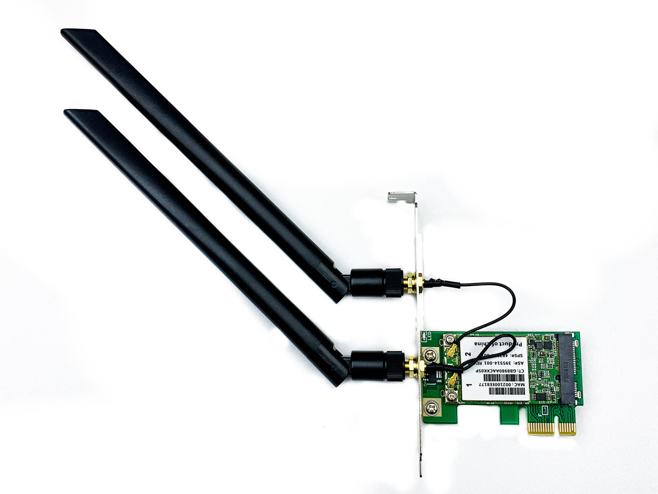 Бездротова Wi-Fi 2.4/5Ghz карта PCIe x1 TRY N300 (BCM94322) 300Mbps 2 антени 8dBi нова #, фото 1