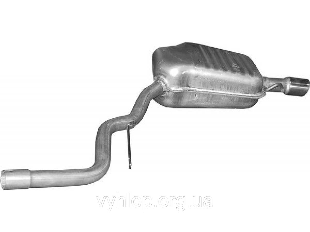 Глушник Ауді А4 (Audi A4) 1.8 (01.45) Polmostrow алюминизированный