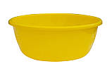 Миска пластикова "Ягідка" 9 літрів з кришкою жовта Ø 35.5 см h=15.5 см (ПолімерАгро), фото 5