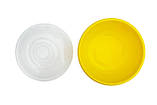 Миска пластикова "Ягідка" 9 літрів з кришкою жовта Ø 35.5 см h=15.5 см (ПолімерАгро), фото 6