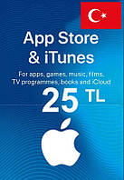 ITunes Gift Card 25 TL для App Store код сертификат карта пополнения счета iTunes Store и AppStore