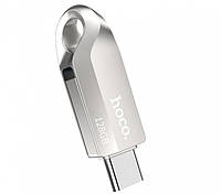 У Нас: Флешка HOCO USB3.0 Type-C OTG UD8 128GB, срібляста -OK