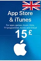 ITunes Gift Card £15 для App Store код сертификат карта пополнения счета iTunes Store и AppStore