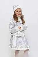 Карнавальный костюм Снегурочки для девочки с муфтой размер 30-40