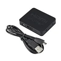 У Нас: Комутатор HDMI 1x2 порту, FullHD, 3D, спліттер, розгалужувач, компактний -OK