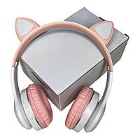 Bluetooth навушники дитячі cat ear vzv-23m Рожеві