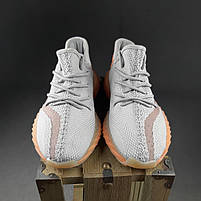 Кросівки жіночі весна літо Adidas Yeezy Boost 350 NEW сірі. Легкі жіночі кроси Адідас Ізі Буст 350, фото 6