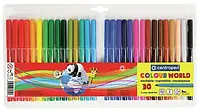 Фломастеры CENTROPEN COLOUR WORLD 7550 ТП, круглый пишущий узел 1-2 мм, набор 30 цветов