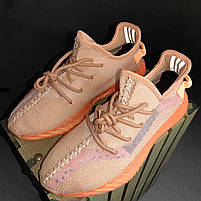 Кросівки жіночі Adidas Yeezy Boost 350 NEW світло-коричневі. Легкі жіночі кроси Адідас Ізі Буст 350, фото 7