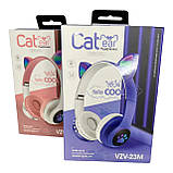 Бездротові Навушники з Вушками з підсвічуванням + FM-Радіо + MicroSD cat ear vzv-23m Bluetooth білі, фото 10