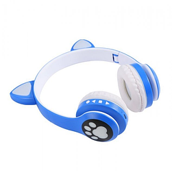 Дитячі навушники Бездротові навушники з котячими вухами сині