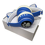 Bluetooth навушники дитячі cat ear vzv-23m сині, фото 3