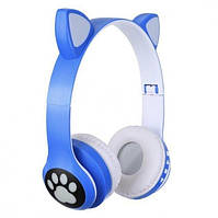 Bluetooth навушники дитячі cat ear vzv-23m сині