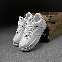 Кроссовки женские весна лето Nike Air Force 1 Pixel белые. Женские кроссы белые Найк Аир Форс 1